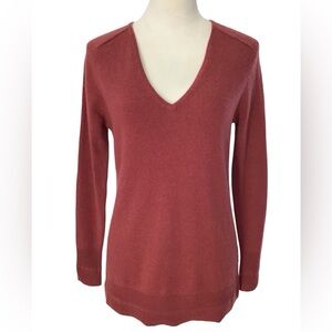 Tahari Pure Luxe 2- Ply Cashmere V Neck Sweater Size XS